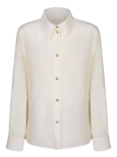 Gucci Ivory Crepe De Chine Shirt In White