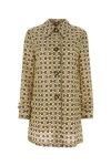 Gucci Single-breasted Horsebit-print Coat In Ivory