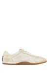 Gucci Elan Washed Leather Low-top Sneakers In White