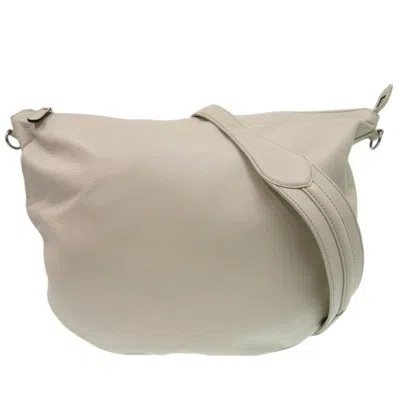 Pre-owned Gucci Ivory Leather Messenger Bag Shoulder Bag ()