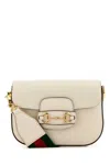Gucci Women Ivory Leather Mini Horsebit 1955 Shoulder Bag In Neutral