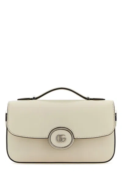 Gucci Ivory Leather Mini Petite Gg Handbag