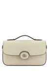 GUCCI IVORY LEATHER MINI PETITE GG HANDBAG