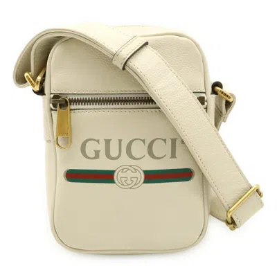 Pre-owned Gucci Ivory Leather Pochette Shoulder Bag () In White