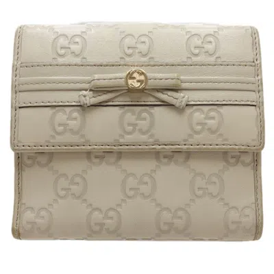 Pre-owned Gucci Ivory Leather Wallet (bi-fold) ()
