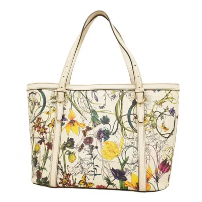 Pre-owned Gucci Ivory Multi-color Pvc Tote Bag ()