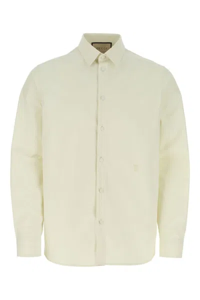 Gucci Ivory Poplin Shirt In White
