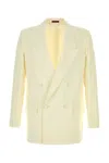 Gucci Modern Tech Blazer Featuring Structured Shoulders In Yellow