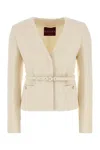 Gucci Belted Wool-blend Bouclé-tweed Jacket