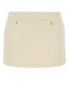 Gucci Ivory Tweed Mini Skirt In Neutral