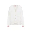 Gucci Ivory V-neck Wool Cardigan In White