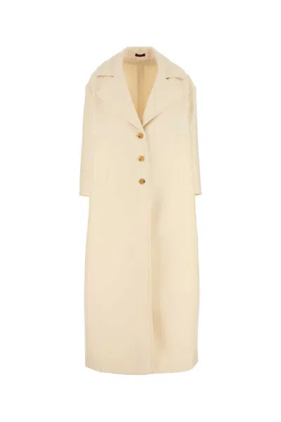 GUCCI IVORYY WOOL BLEND COAT