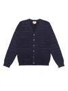 Gucci J L/s Cardigan Wo/vi Jacquard In Blue