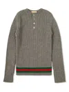 Gucci J Ls Crew Neck In Gray