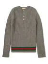 Gucci J Ls Crew Neck In Grey