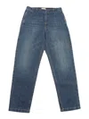 Gucci J Pants Eco Washed Denim W/ Gg In Blue