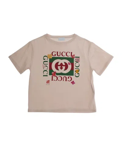 Gucci Kids' J S/s T-shirt Ctn Jersey In Neutral