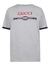 Gucci Logo-print T-shirt In Light Grey Melange