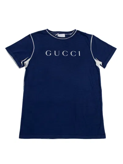 Gucci J S/s T.shirt Ctn Jersey In Blue