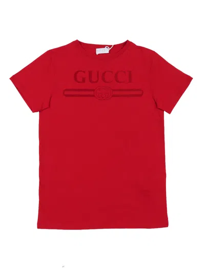 Gucci Kids J S/s T.shirt Ctn Jersey In Red