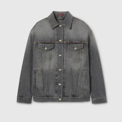 Gucci Cotton Denim Jacket In Gray