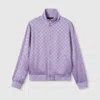 Gucci Gg Jacquard Zip Jacket In Purple