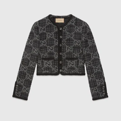 Gucci Gg Tweed Jacket In Printed