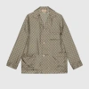 GUCCI GUCCI JACKE AUS SEIDE MIT GG SUPREME-PRINT