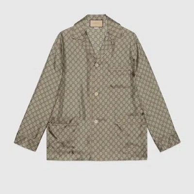 GUCCI GUCCI GG PRINTED SILK SHIRT