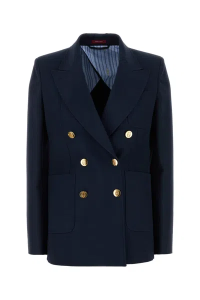 GUCCI GIACCA IN COTONE BLU NAVY DONNA
