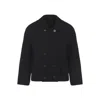 Gucci Wool Tweed Double-breasted Blazer In Black
