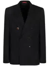 Gucci Double-breasted Wool Jacket In Black