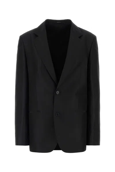 Gucci Faille Blazer Single Breasted Notch Lapel In Black