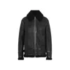 Gucci Black Curly Shearling Leather Biker Jacket In Black