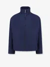 Gucci Men Navy Blue Wool Blend Jacket In Animal Print
