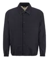 Gucci Reversible Polyester Gg Jacket In Blue