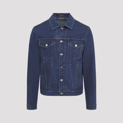 Gucci Denim Jacket Casual Jackets And Parka Blue