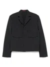 Gucci Dark Grey Jacket In Wool Gabardine Men In Gray