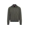 Gucci Mens New Forest Green Monogram-print Striped-trims Woven Jacket Xl In Green