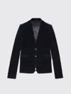 Gucci Detachable-sleeved Single-breasted Blazer In Blue