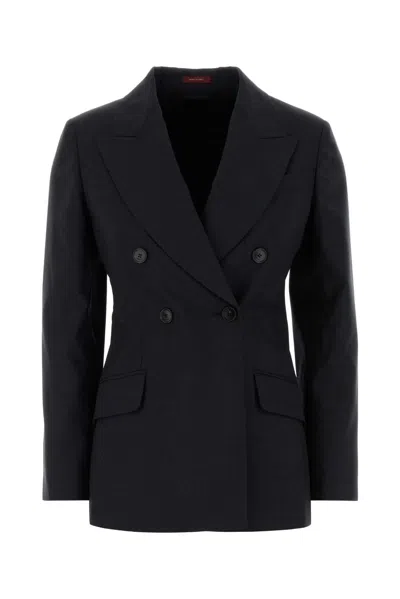 Gucci Wool Double-breasted Blazer In Blue