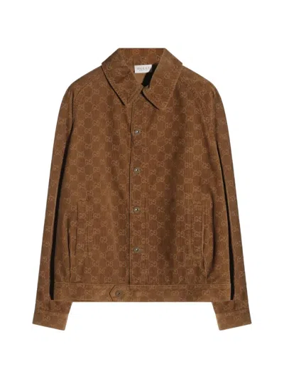 Gucci Kids' Jacket Vintage Brown
