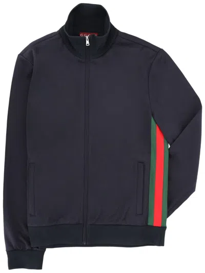 Gucci Jacket With Zip In Blue