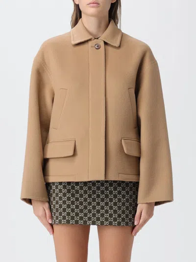 Gucci Jacket Woman Camel In Brown