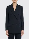 Gucci Double-breasted Gg Wool Jacket In Blue