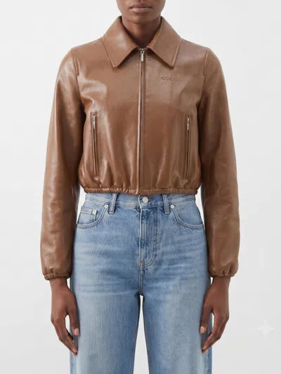 Gucci Jacket Woman In Brown