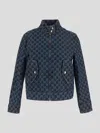 Gucci Gg Monogram Denim Bomber Jacket