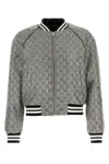 Gucci Embellished Tweed Bomber Jacket In Multi