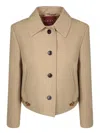Gucci Cotton Trench With Adjustable Side Tabs In Nude