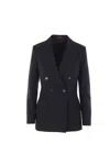 Gucci Pinstripe-pattern Double-breasted Jacket In Black